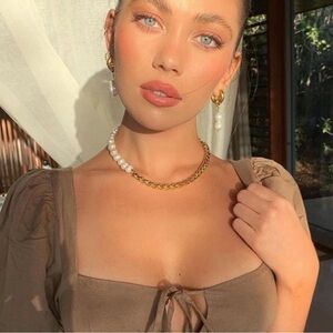 Martha Calvo Aweigh Gold-plated Pearl Necklace